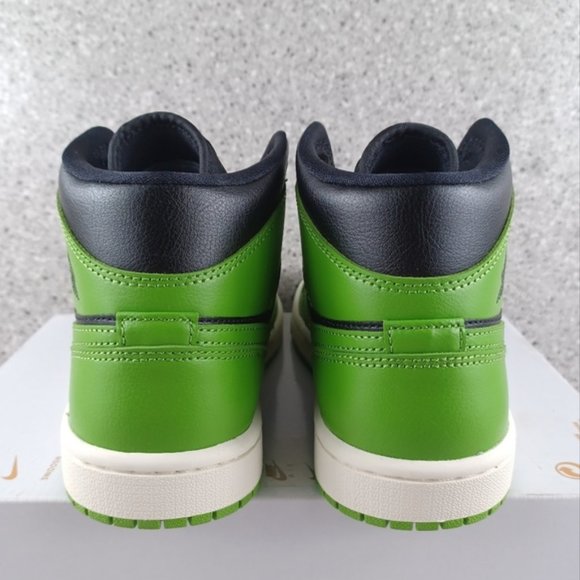Women's Nike Air Jordan 1 Mid Altitude Green Sneakers - Size 6 Shoes - Picture 8 of 12